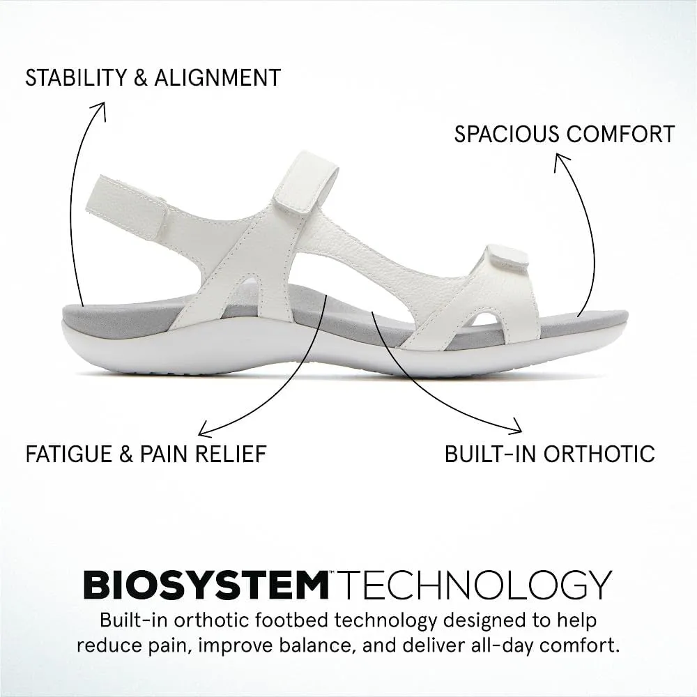 ABEO Oasis Sport Sandal | Walking Sandals Women | Water Resistant Leather Sandals | Three Points of Adjustability | Built-in Orthotic Insole