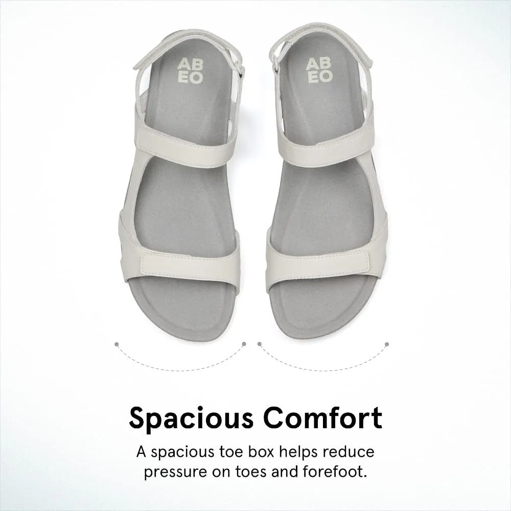 ABEO Oasis Sport Sandal | Walking Sandals Women | Water Resistant Leather Sandals | Three Points of Adjustability | Built-in Orthotic Insole