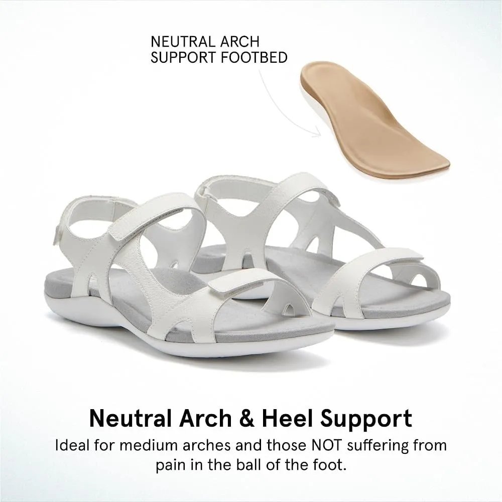 ABEO Oasis Sport Sandal | Walking Sandals Women | Water Resistant Leather Sandals | Three Points of Adjustability | Built-in Orthotic Insole