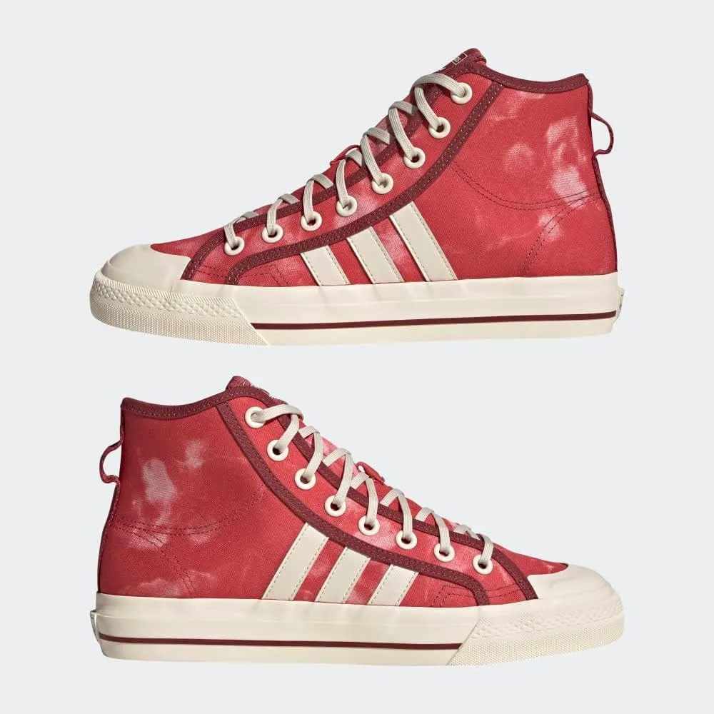 adidas Mens Nizza Hi Rf High Sneakers Shoes Casual - Red