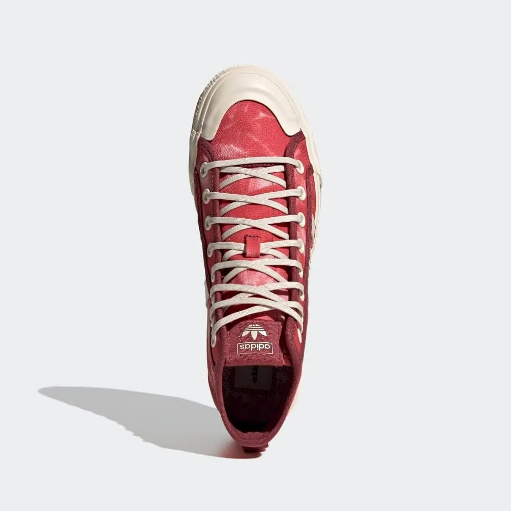 adidas Mens Nizza Hi Rf High Sneakers Shoes Casual - Red
