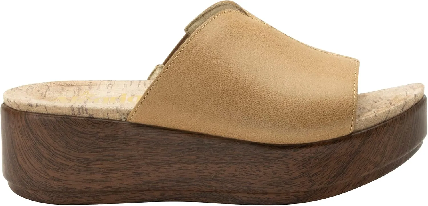 Alegria Triniti - Timeless Leather Platform Sandal - Comfort, Arch Support and Stylish Women's Sandal for Everyday Elegance - Slip-Resistant Wedge Slide