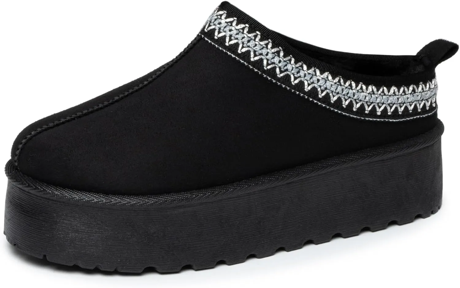 Alpine Swiss Emily Womens Platform Slippers Faux Fur Warm Slip On Clog Shoes Short Ankle Boots