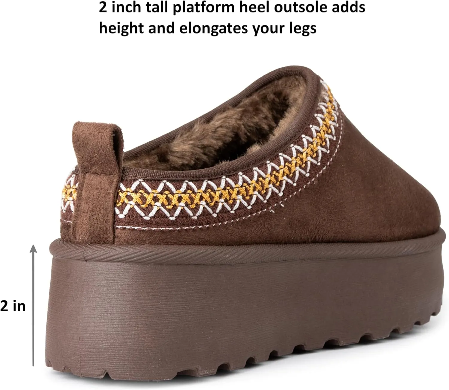 Alpine Swiss Emily Womens Platform Slippers Faux Fur Warm Slip On Clog Shoes Short Ankle Boots