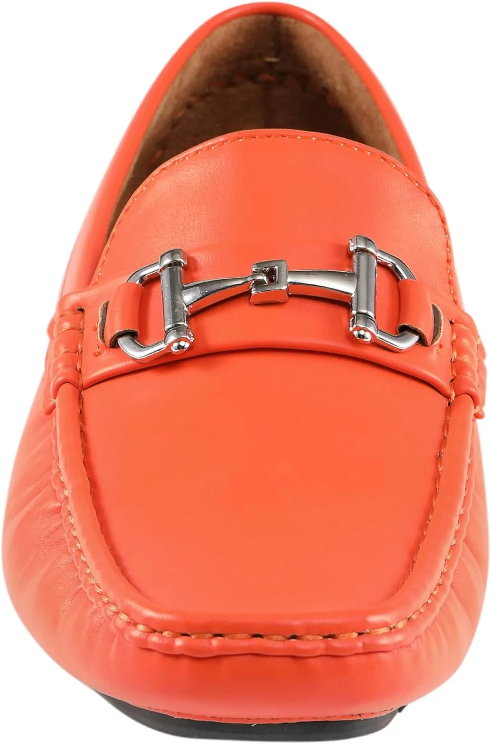 Amali Walken Men's Casual Slip-On Loafers, Driving Moccasin Shoes for Men with Silver Buckle, Available in Plush Microfiber and PU Leather
