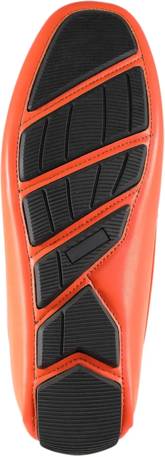 Amali Walken Men's Casual Slip-On Loafers, Driving Moccasin Shoes for Men with Silver Buckle, Available in Plush Microfiber and PU Leather