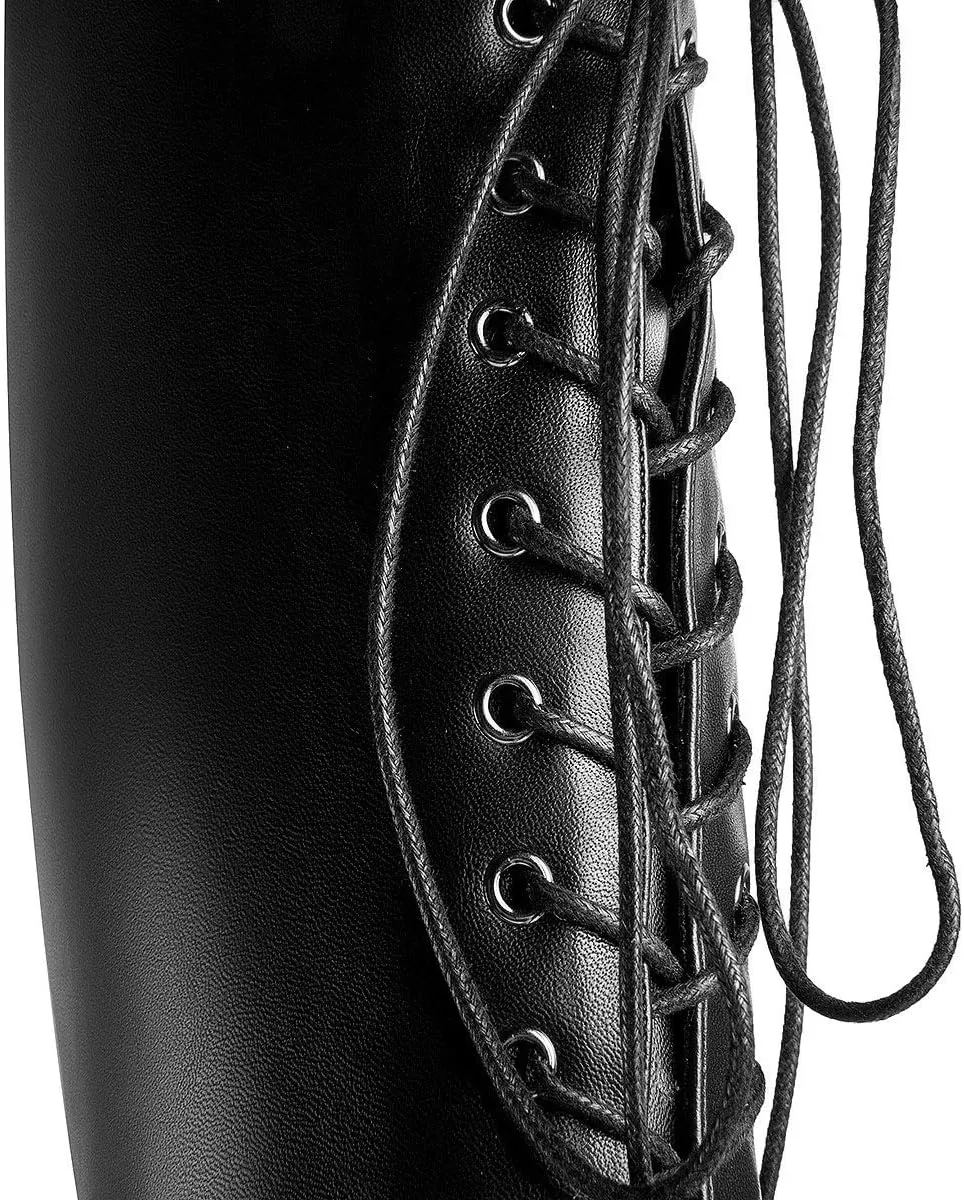 ANN CREEK Women's 'Niwen' Knee High Sexy Fashion Ultra High Stiletto Heels Platform Lace Up Boots