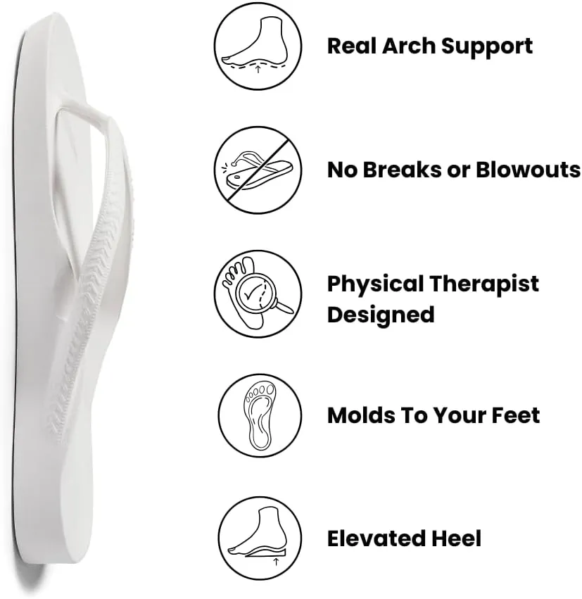 Archies Arch Support Flip Flops for Men & Women – Orthotic Sandals for Plantar Fasciitis Relief – Lightweight, Cushioning, Shock-Absorbing Thong Sandals for Walking, Foot Pain & All-Day Comfort