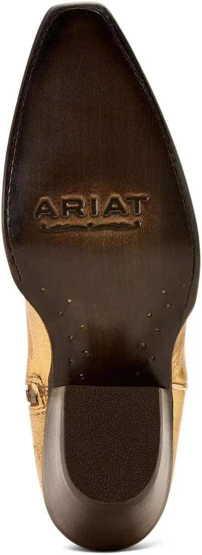 ARIAT Womens Casanova Tall Embroidered Snip Toe Zippered Casual Boots Knee High Mid Heel 2-3" - Purple