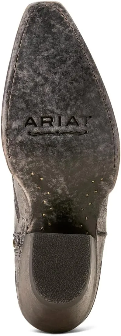 ARIAT Womens Casanova Tall Embroidered Snip Toe Zippered Casual Boots Knee High Mid Heel 2-3" - Purple
