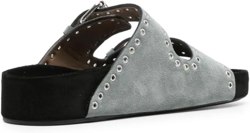Arqa Eyelet-embellished Flatform Sandals for Women Open Toe Two Buckle Strap Platform Slides Summer Raffia Slip On Sandal