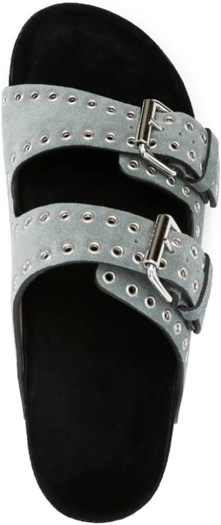 Arqa Eyelet-embellished Flatform Sandals for Women Open Toe Two Buckle Strap Platform Slides Summer Raffia Slip On Sandal