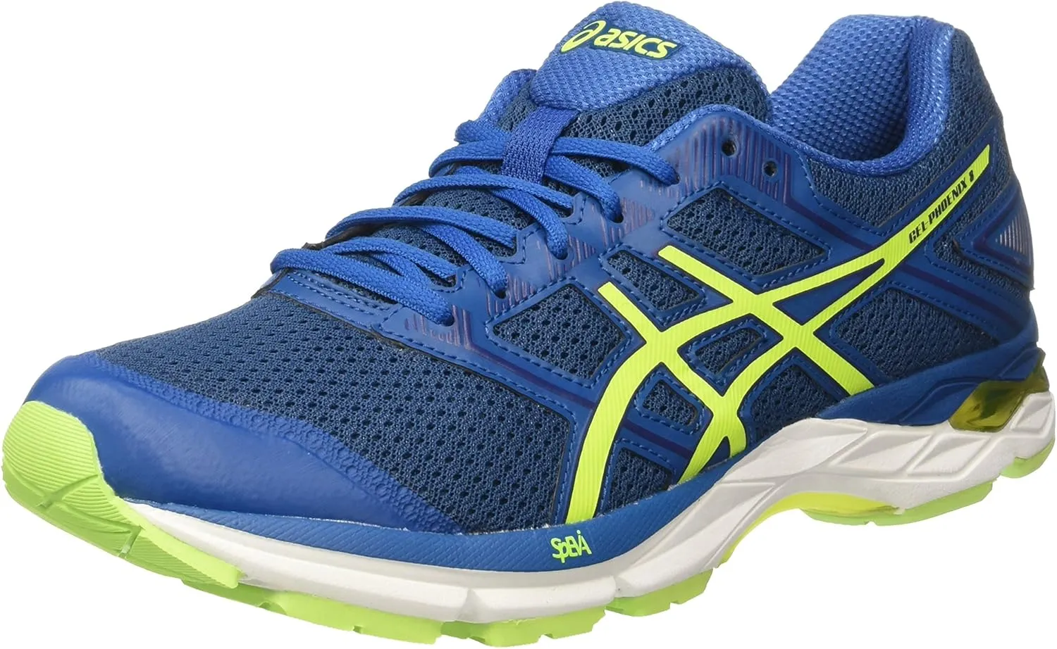 ASICS Gel-Phoenix 8 Mens Running Trainers T6F2N Sneakers Shoes (UK 5.5 US 6.5 EU 39.5, thunbder Blue Safety Yellow 4907)