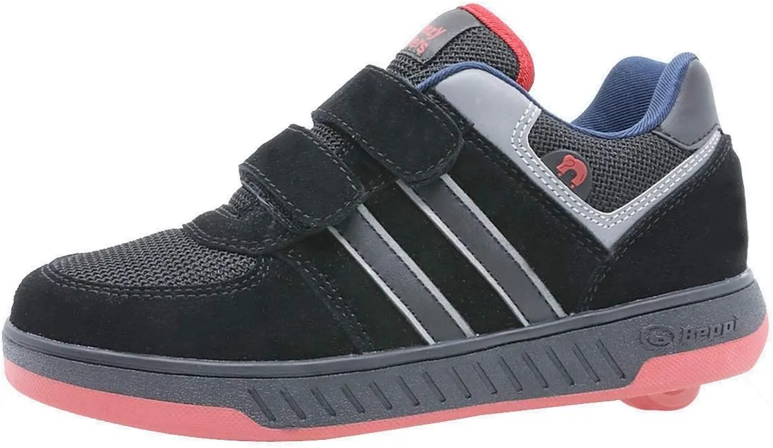 Beppi Roller Sneakers for Girls & Boys –Skate Shoes with Wheels Black/Red