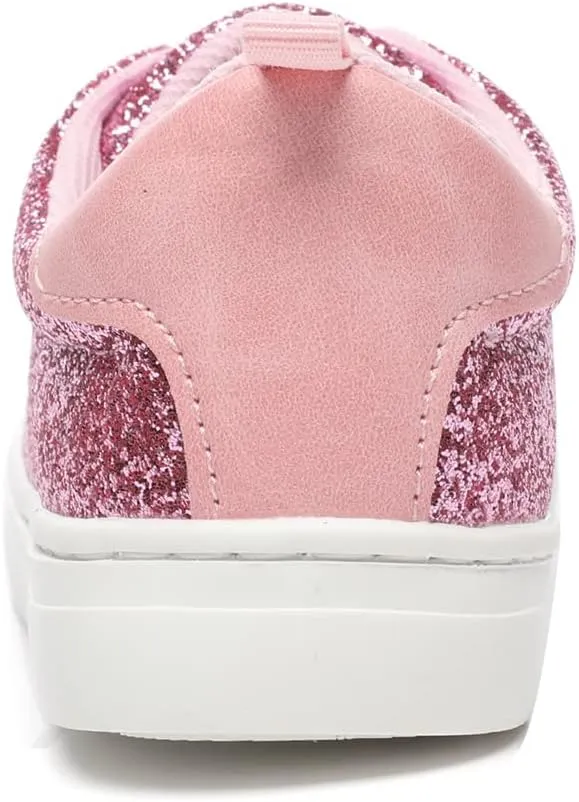 Bernal Girls & Boys Sparkle Glitter Sequin Sneakers Toddler/Little Kid/Big Kid Slip On School Low Top Walking Shoes Show Gift