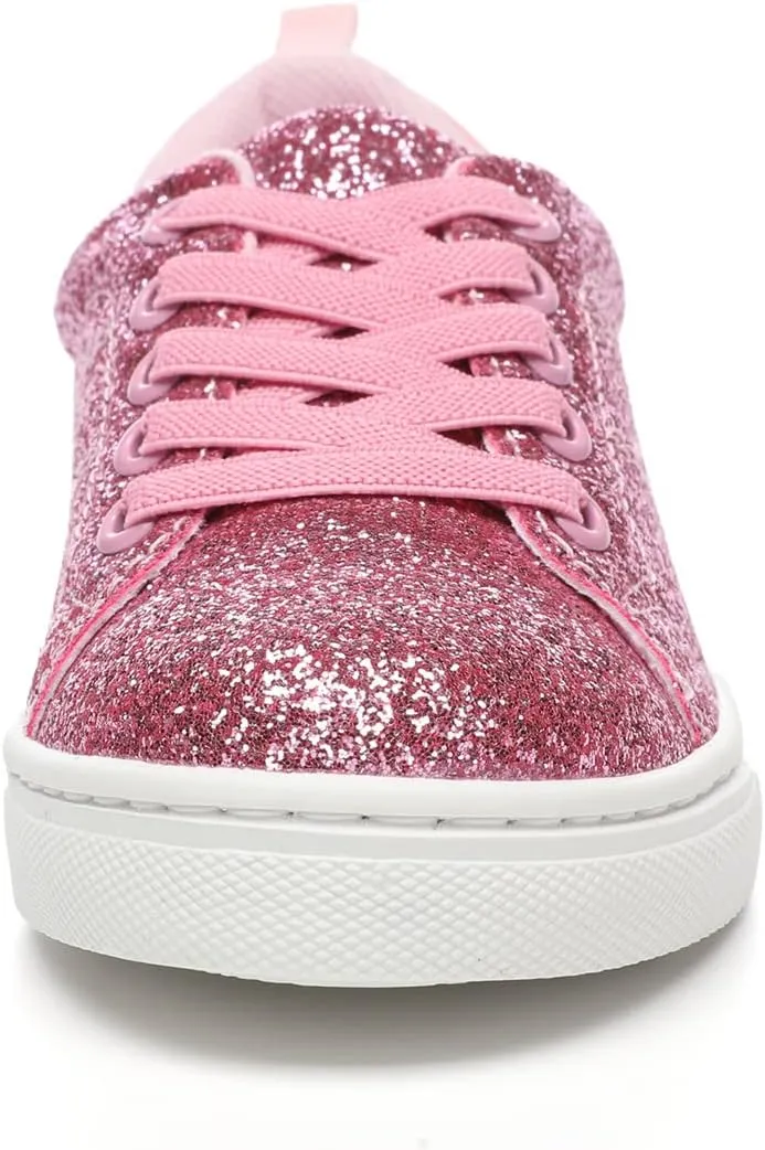 Bernal Girls & Boys Sparkle Glitter Sequin Sneakers Toddler/Little Kid/Big Kid Slip On School Low Top Walking Shoes Show Gift