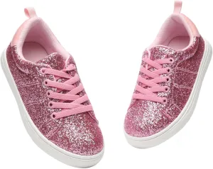 Bernal Girls & Boys Sparkle Glitter Sequin Sneakers Toddler/Little Kid/Big Kid Slip On School Low Top Walking Shoes Show Gift