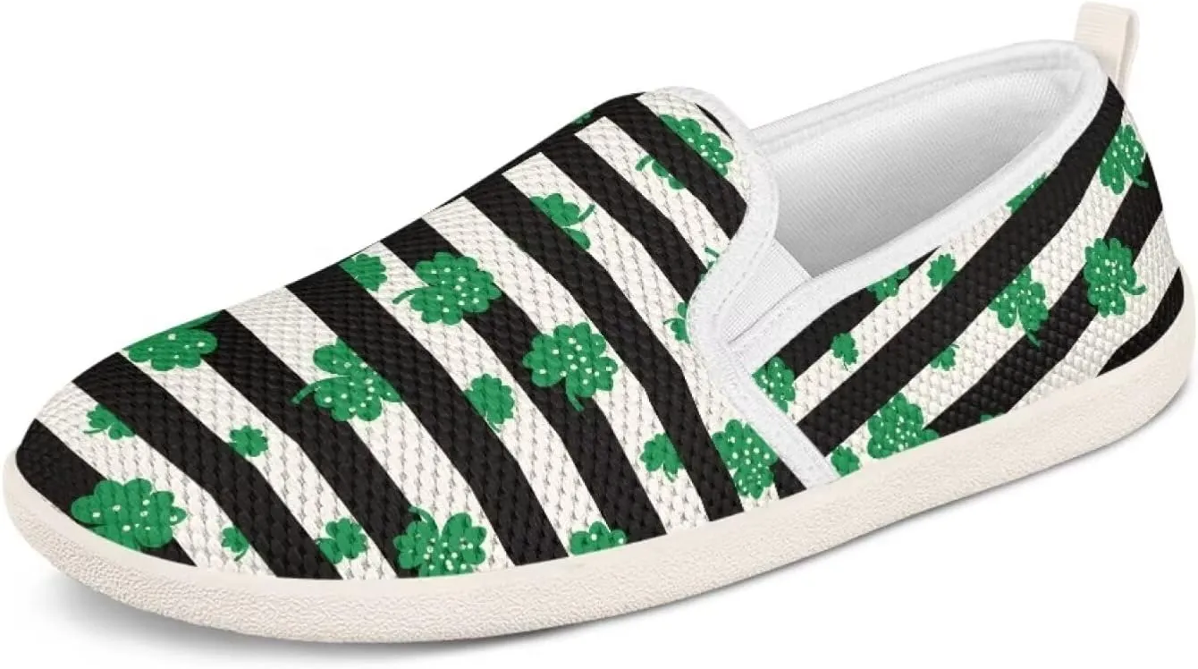 Binienty Women Casual Low Cut Flat Loafer Shoes Slip-On Mesh Sneakers with Rubber Outsole