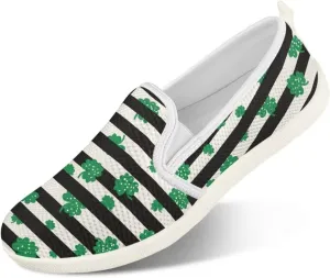 Binienty Women Casual Low Cut Flat Loafer Shoes Slip-On Mesh Sneakers with Rubber Outsole