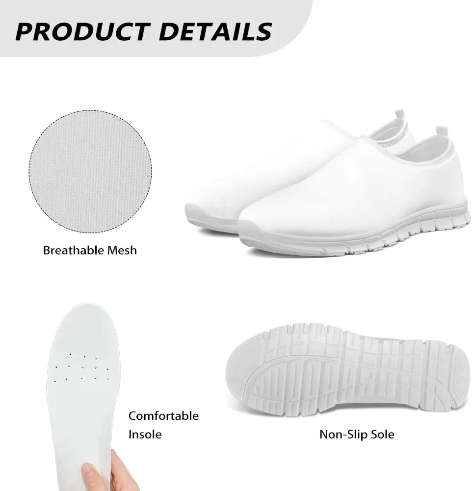 Biyejit Women's Breathable Shoes Comfortable Walking Sneakers Wide Fit Go Walk Slip on Loafers Tennis Soft Summer Shoes