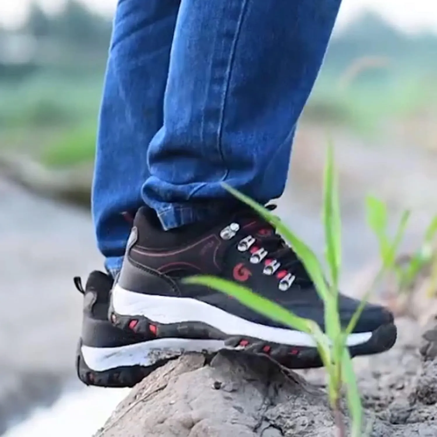 BlackeEight Men's Steel-Toe Safety Work Shoes,Arch Support Non-Slip Resistant Puncture Proof Industrial & Construction Sneakers
