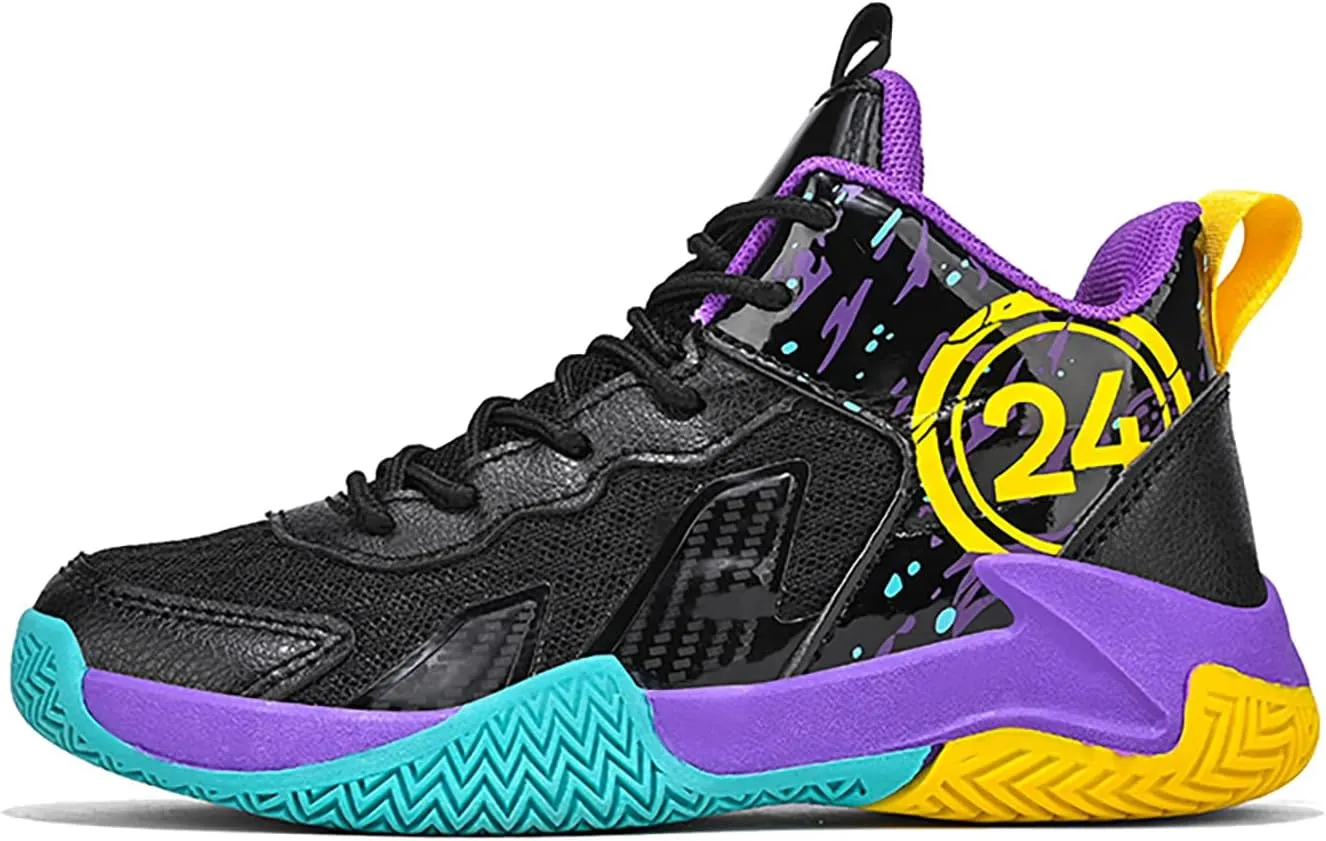 Boys Basketball Shoes Kids Basketball Sneakers Breathable Tennis Shoes for Boys Girls