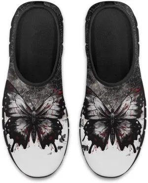 Butterfly Pattern Casual Shoes for Women Slip on Running Sneakers, Lightweight Loafers Sport Shoes