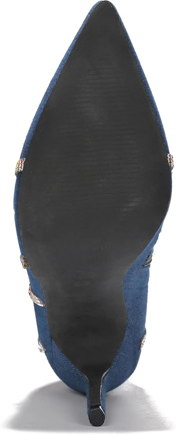 Cape Robbin Hidenim Rhinestone Thigh High Stiletto Boots (Hidenim)
