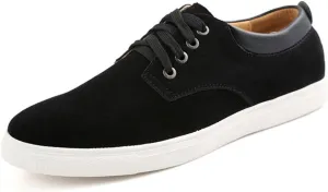 ChicWind Men's Casual Suede Lace Up Loafers Classic Flats Sneakers