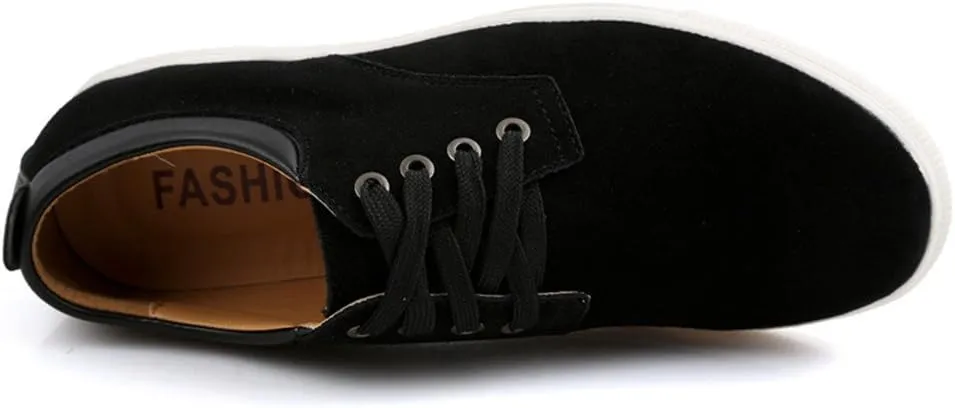 ChicWind Men's Casual Suede Lace Up Loafers Classic Flats Sneakers