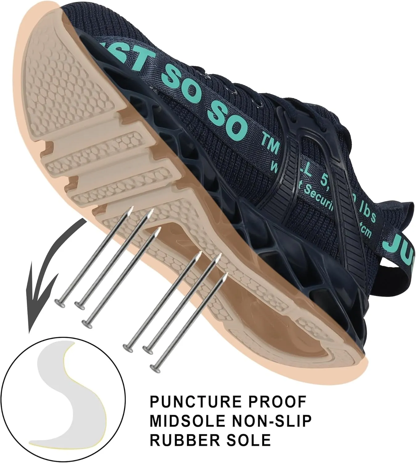 COKAFIL Steel Toe Shoes for Men Women Non Slip Work Safety Sneakers Construction Industrial Shoes Puncture Proof