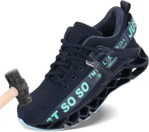 COKAFIL Steel Toe Shoes for Men Women Non Slip Work Safety Sneakers Construction Industrial Shoes Puncture Proof