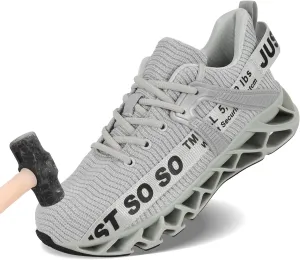 COKAFIL Steel Toe Shoes for Men Women Non Slip Work Safety Sneakers Construction Industrial Shoes Puncture Proof