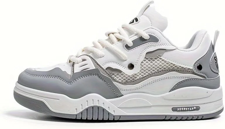 Comfy Street Skate Shoes - Non-Slip, Breathable, Lace-Up, Casual Sneakers with Soft Insoles for Men's Outdoor Activities, Hiking, and Daily Wear