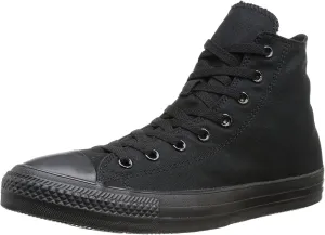 Converse Unisex Chuck Taylor All Star Hi Top Sneakers Black Monochrome, US Men's 4 / Women's 6