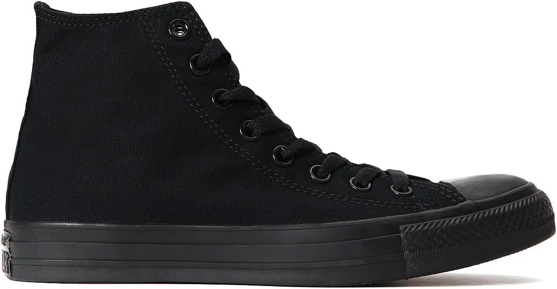 Converse Unisex Chuck Taylor All Star Hi Top Sneakers Black Monochrome, US Men's