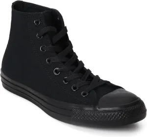 Converse Unisex Chuck Taylor All Star Hi Top Sneakers Black Monochrome, US Men's