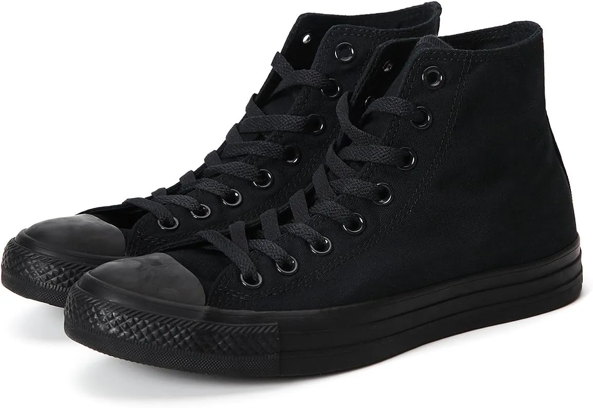 Converse Unisex Chuck Taylor All Star Hi Top Sneakers Black Monochrome, US Men's