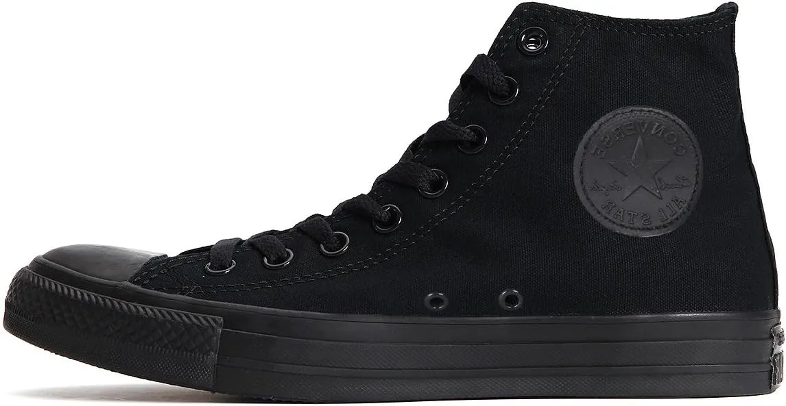 Converse Unisex Chuck Taylor All Star Hi Top Sneakers Black Monochrome, US Men's