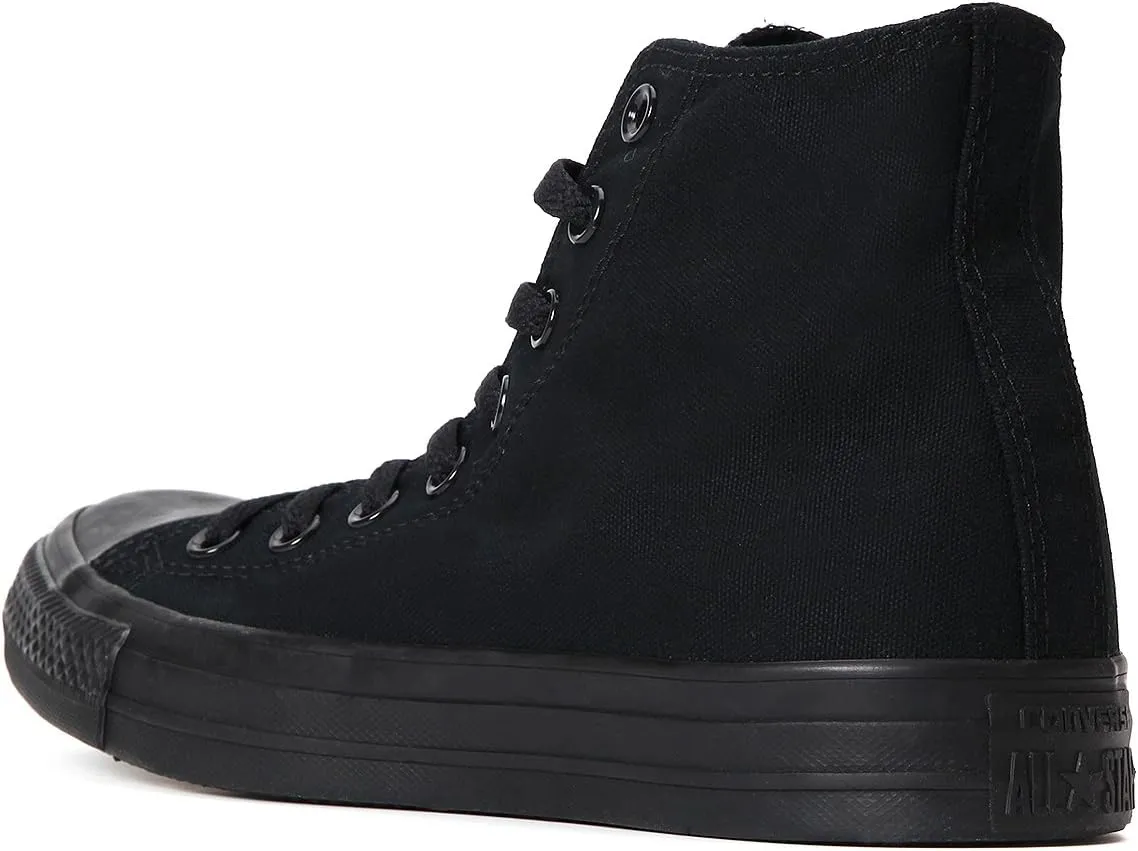 Converse Unisex Chuck Taylor All Star Hi Top Sneakers Black Monochrome, US Men's