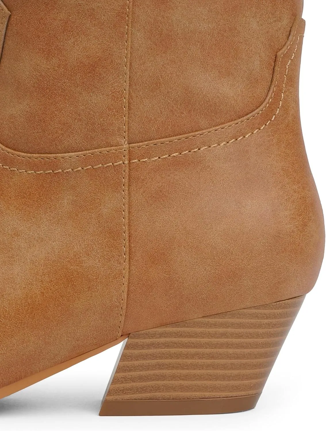 Cowgirl Boots for Women Square Toe Western Cowboy Boots Knee High Chunky Heel Pull On Tall Boots