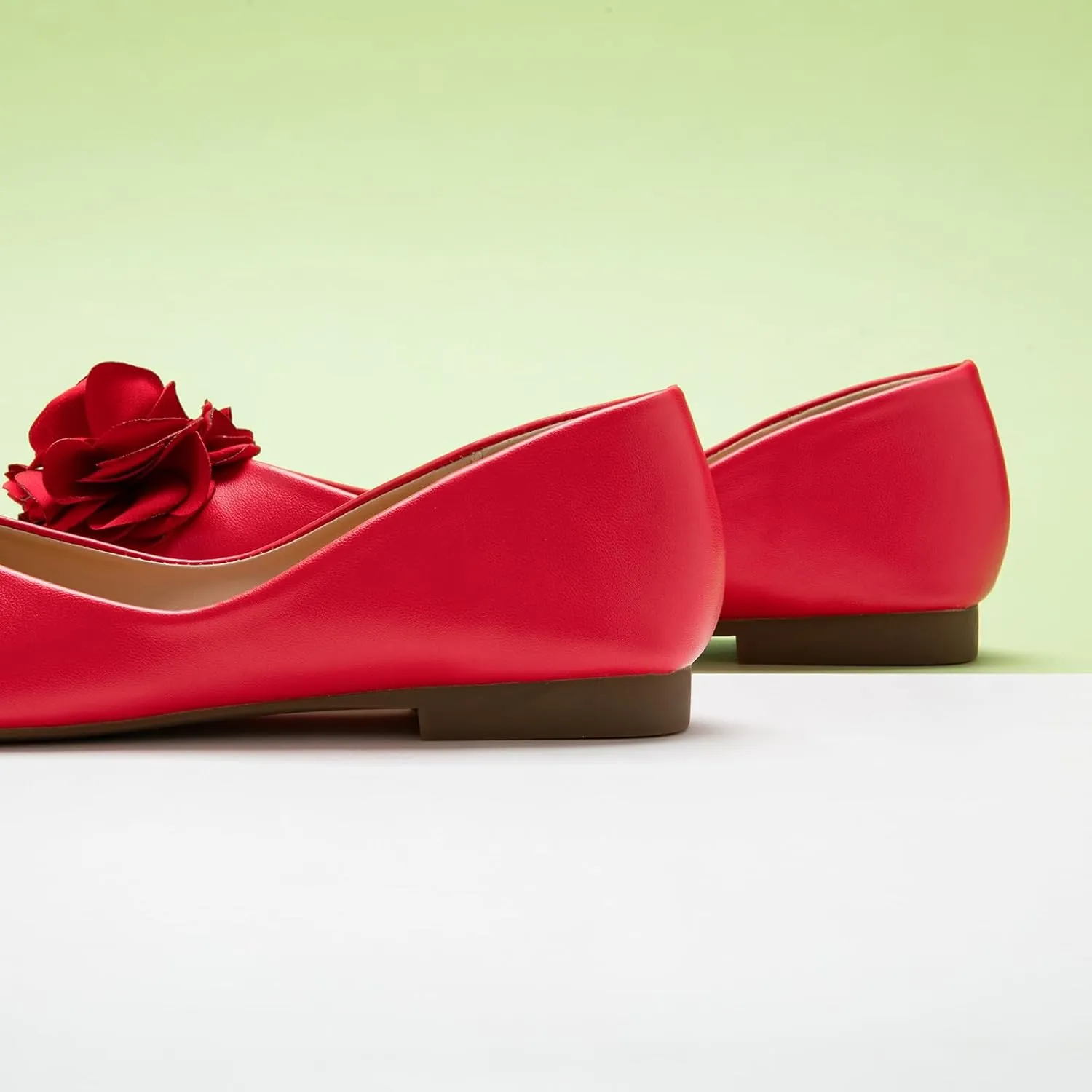 C.Paravano Ballet Flats for Women | Womens Flats Shoes | Square Toe Flats| Women's Flats | Slip On Dress Shoes | Flower Shoes