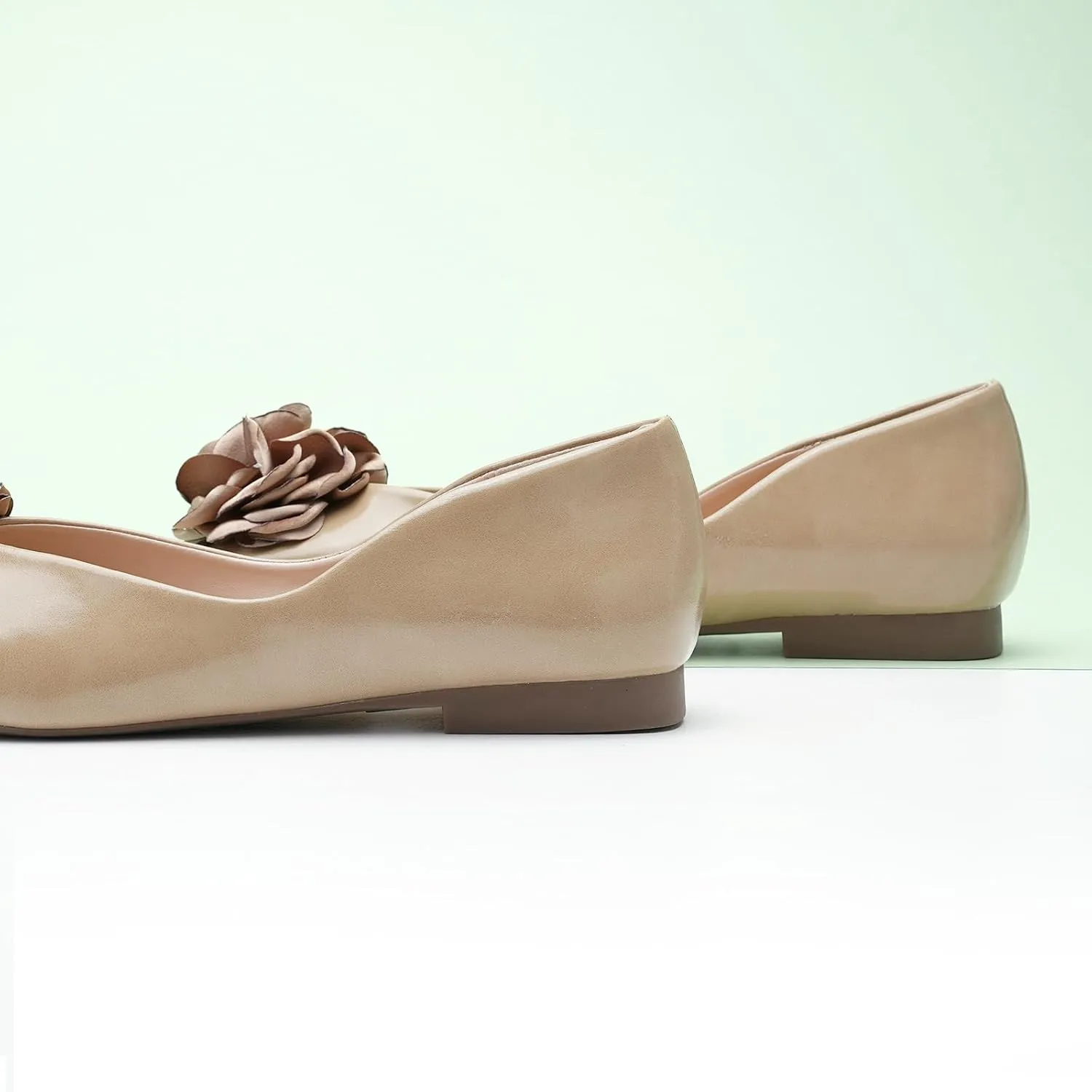 C.Paravano Ballet Flats for Women | Womens Flats Shoes | Square Toe Flats| Women's Flats | Slip On Dress Shoes | Flower Shoes