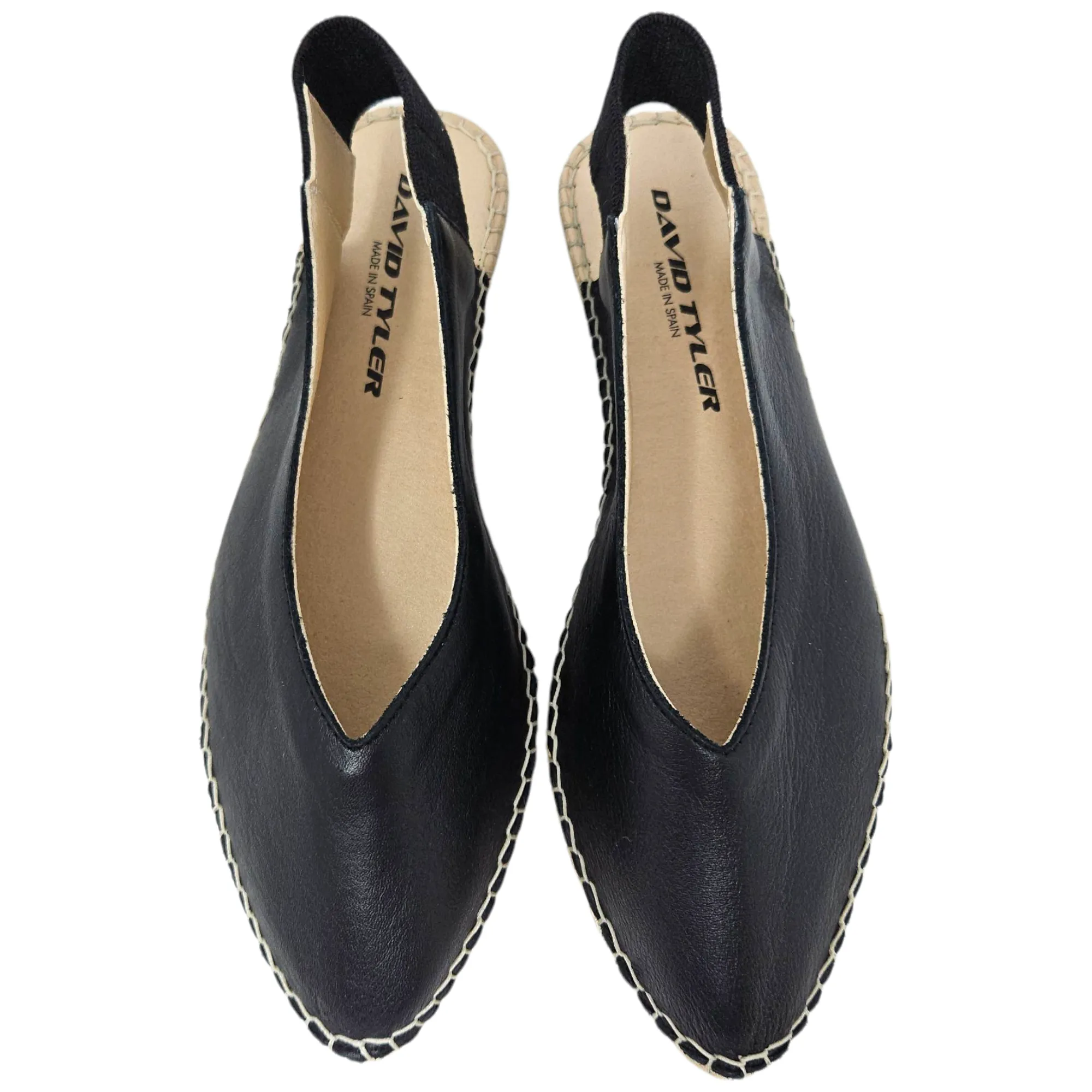 David Tyler Leather Slingback Espadrilles - Size 37/7