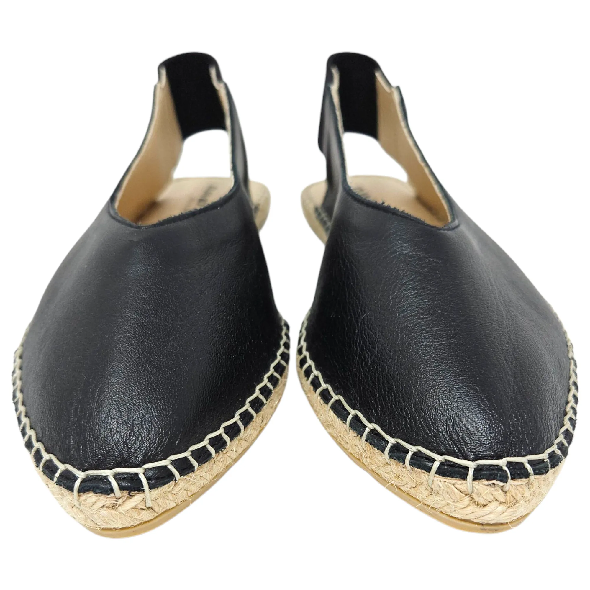David Tyler Leather Slingback Espadrilles - Size 37/7