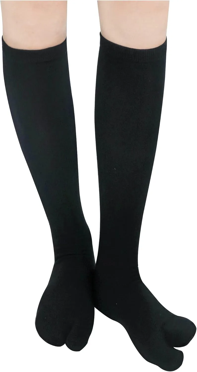 DAZCOS Unisex Split Big Toe Tabi Flip Flops Socks Elastic Wicking Stockings for Christmas