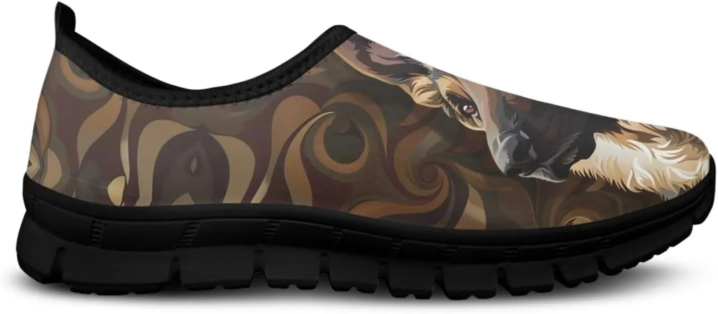 Dog Design Men Slip-on Shoes Loafers Low Top Casual Mesh Shoes with Arch Support Insole Business Work Outdoor Sneaker