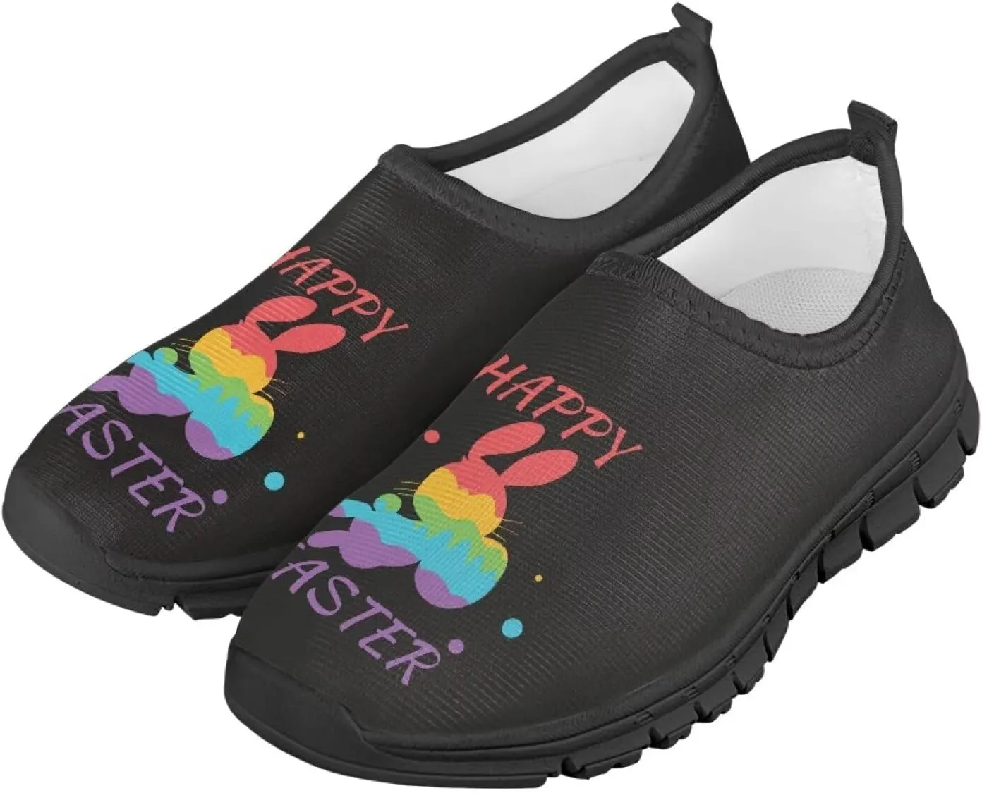 Doojoayie Easter Shoes for Girls Slip On Tennis Shoes Holiday Party Footwear