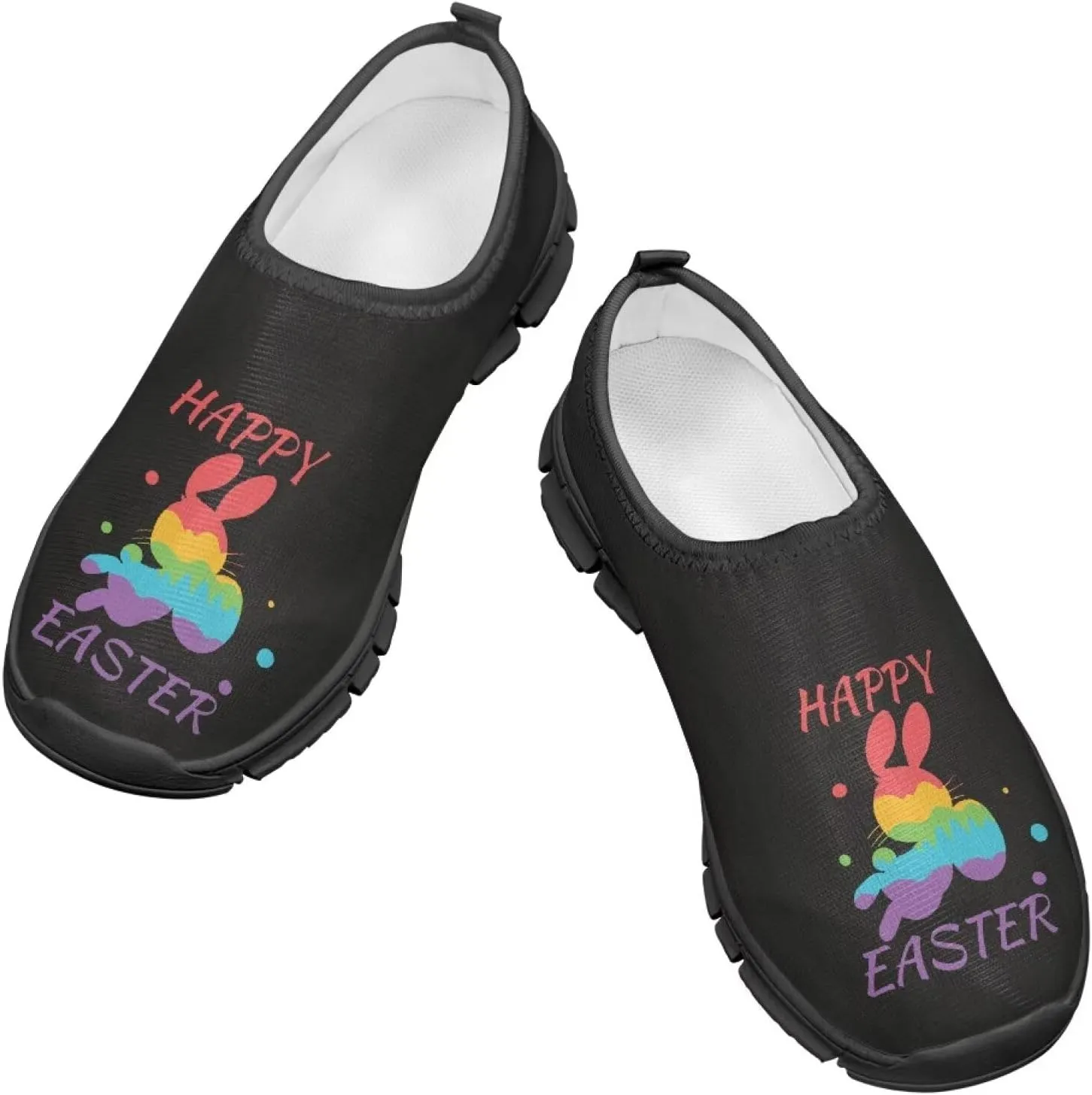 Doojoayie Easter Shoes for Girls Slip On Tennis Shoes Holiday Party Footwear