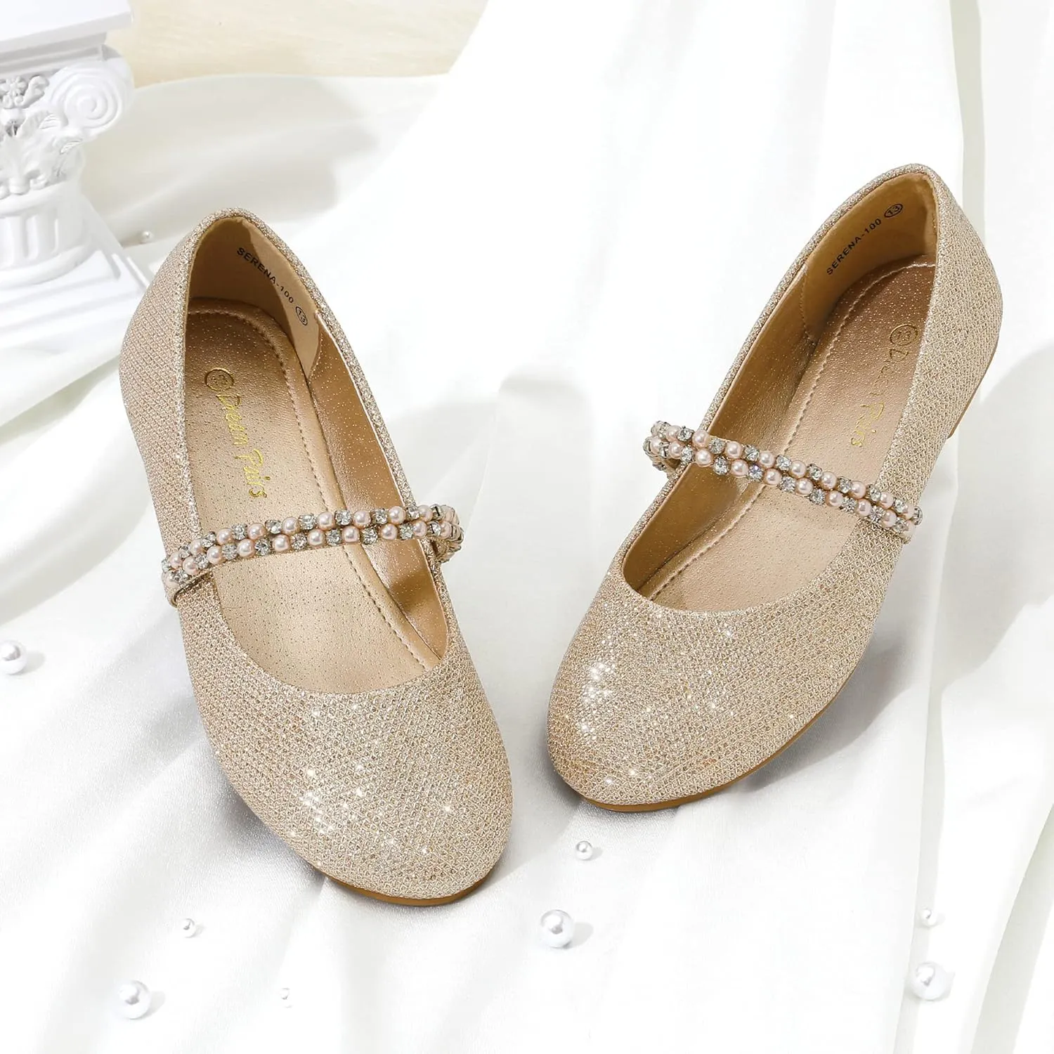 DREAM PAIRS Girls Mary Jane Dress Shoes Ballerina Flats for Wedding, Party (Toddler/Little Kid/Big Kid)
